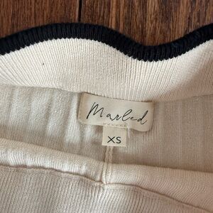Marled Cream and Black Trim Sweater